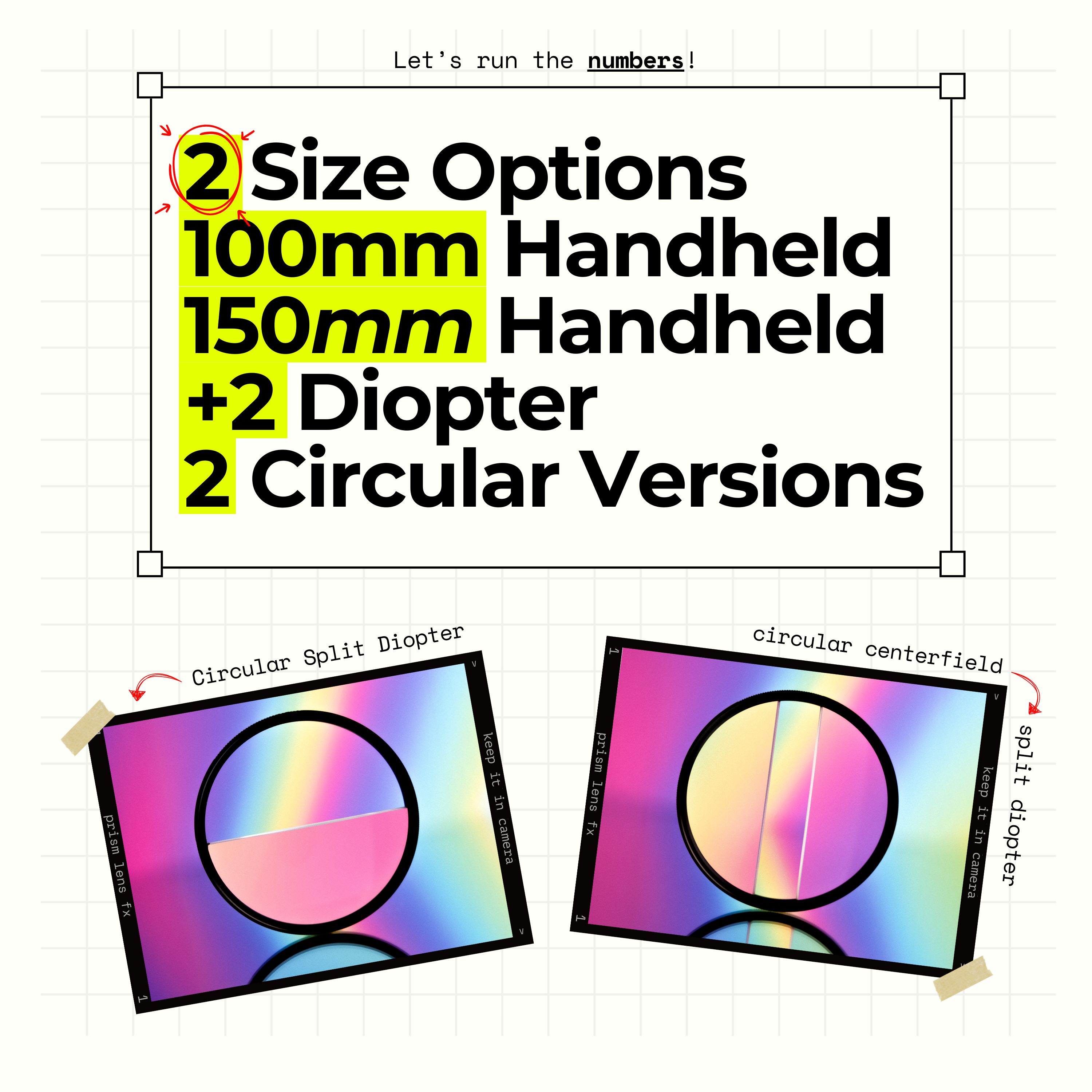 Handheld Split Diopter FX Filter